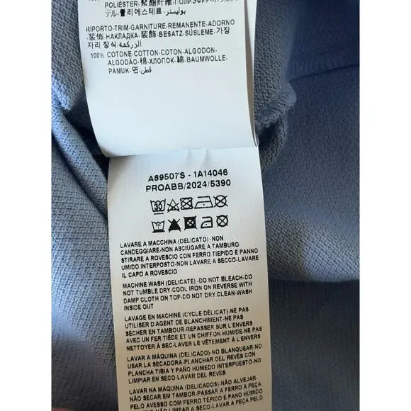 Versace Medusa Piquet Cotton Blue Short Sleeve Polo Shirt 5XL A89507S NWT